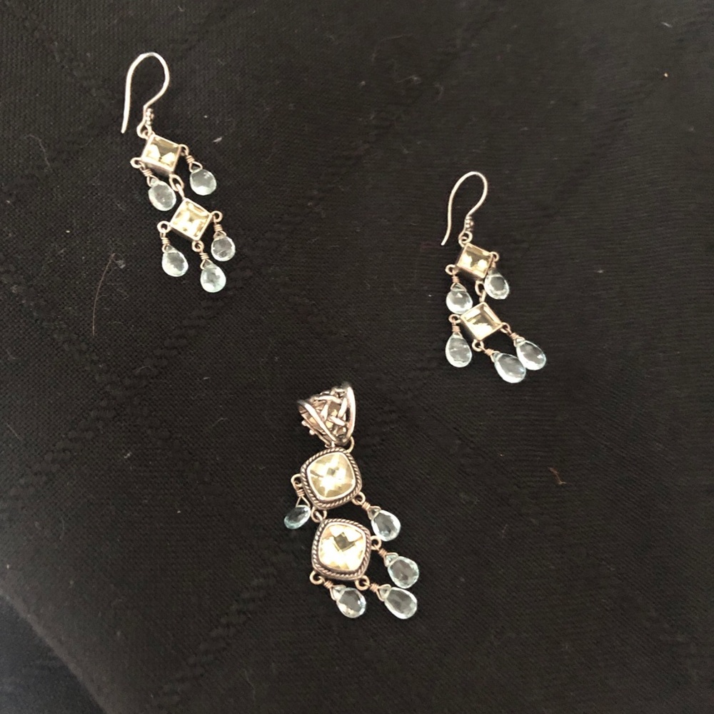 Lori Bonn Drop Earrings and Pendant